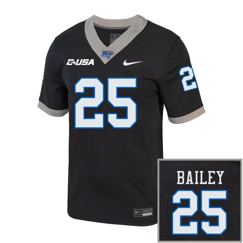Men-Youth #25 Bryce Bailey Middle Tennessee State Blue Raiders 2023 College Football Jerseys Stitche